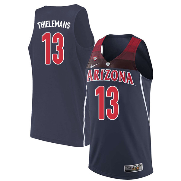 2018 Men #13 Omar Thielemans Arizona Wildcats College Basketball Jerseys Sale-Navy